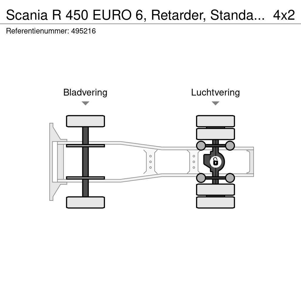 Scania R 450 EURO 6, Retarder, Standairco Nyergesvontatók