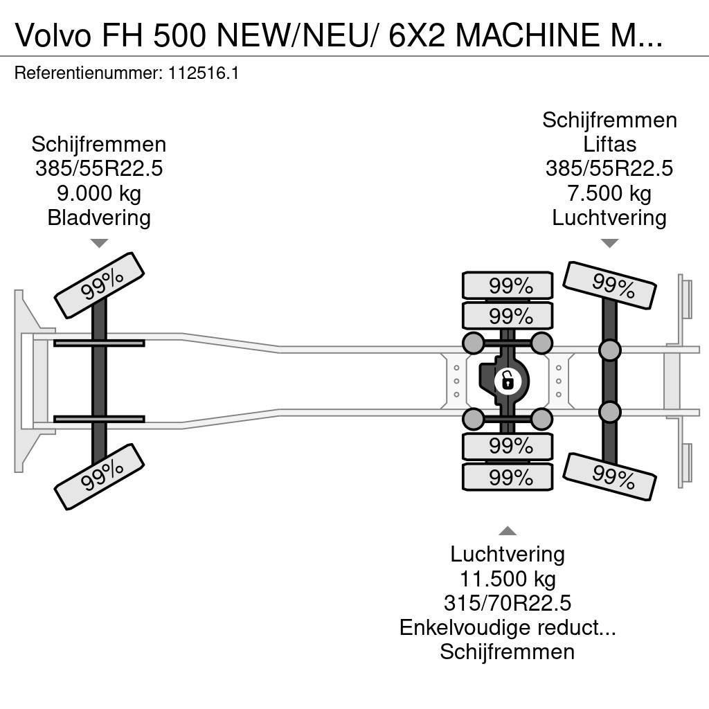 Volvo FH 500 NEW/NEU/ 6X2 MACHINE MASCHINEN TRANSPORT Járműszállítók