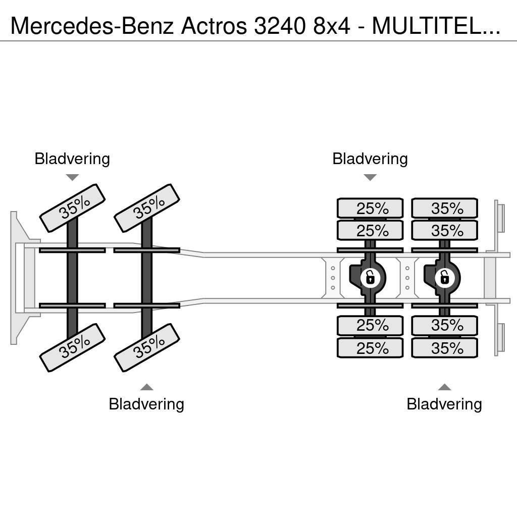Mercedes-Benz Actros 3240 8x4 - MULTITEL J350TA Hoogwerker - Sky Teherautóra szerelt emelők és állványok