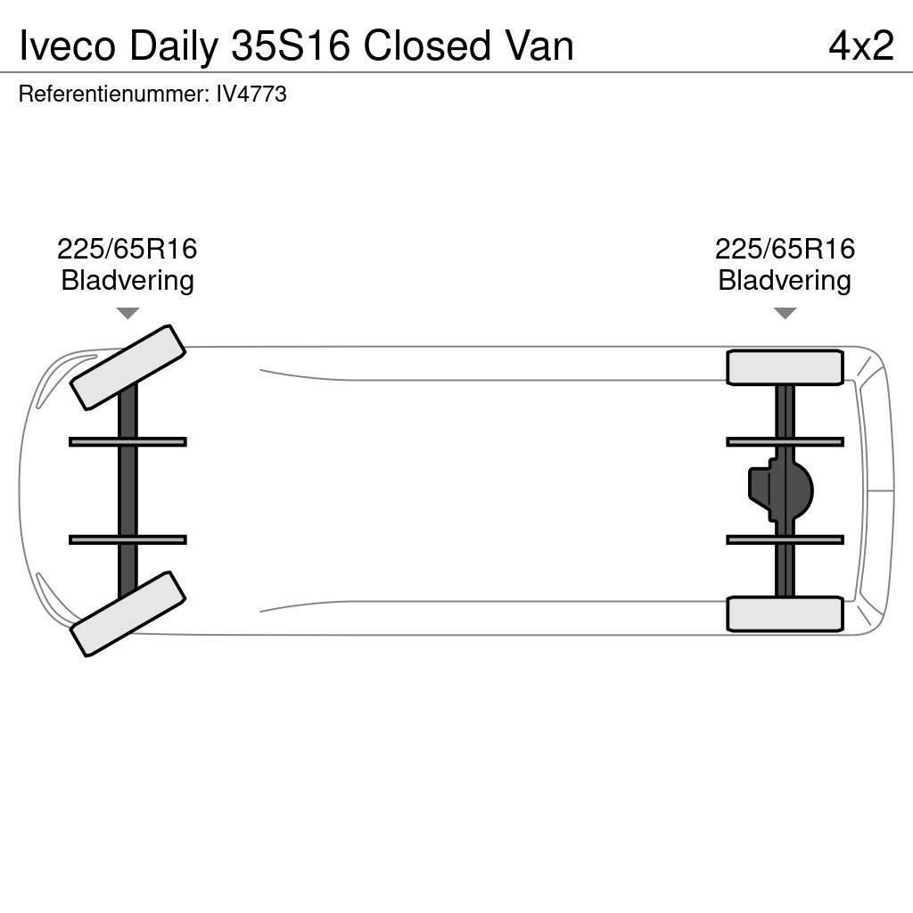 Iveco Daily 35S16 Closed Van Dobozos