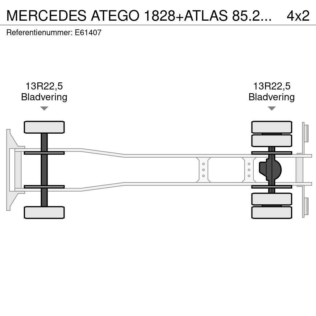 Mercedes-Benz ATEGO 1828+ATLAS 85.2+DALBY14T Konténer keretes / Konténeres teherautók