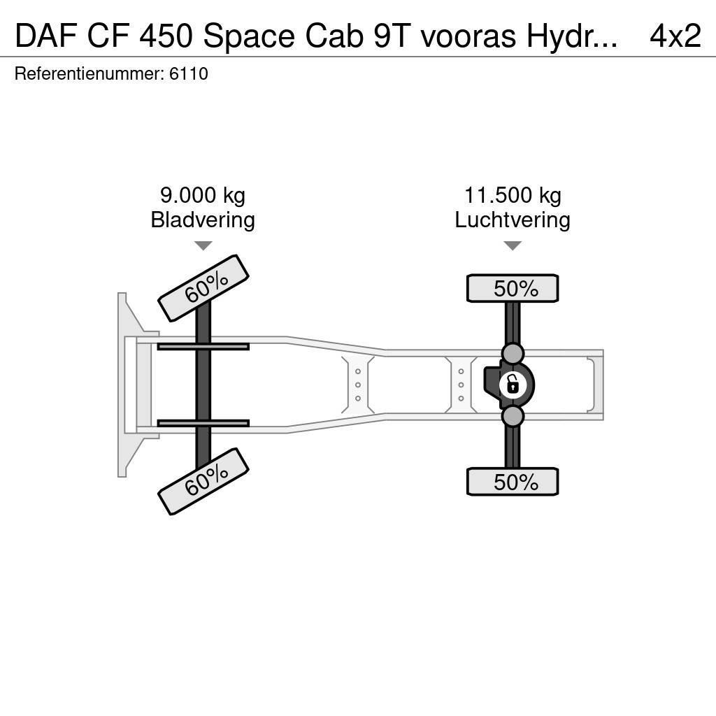 DAF CF 450 Space Cab 9T vooras Hydraulic NL Truck Nyergesvontatók