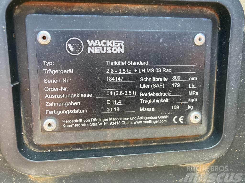 Wacker Neuson Tieflöffel 800mm MS03 Radlog Törő kanalak