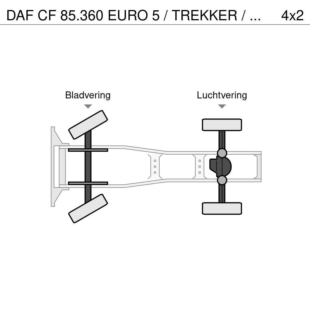DAF CF 85.360 EURO 5 / TREKKER / BAKWAGEN COMBI / PALF Nyergesvontatók