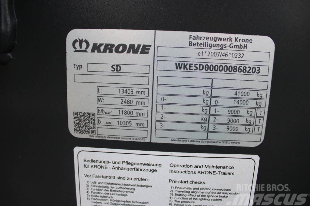 Krone 3x axle + 2x20/30/40/45ft + High Cube + BE APK 07- Konténerkeret / Konténeremelő félpótkocsik