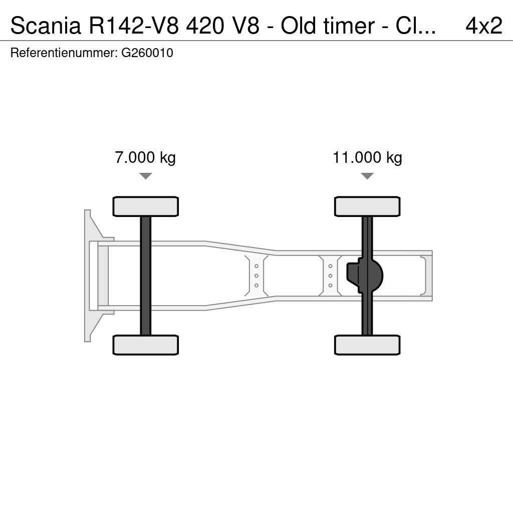 Scania R142-V8 420 V8 - Old timer - Clean chassis/cab/int Nyergesvontatók