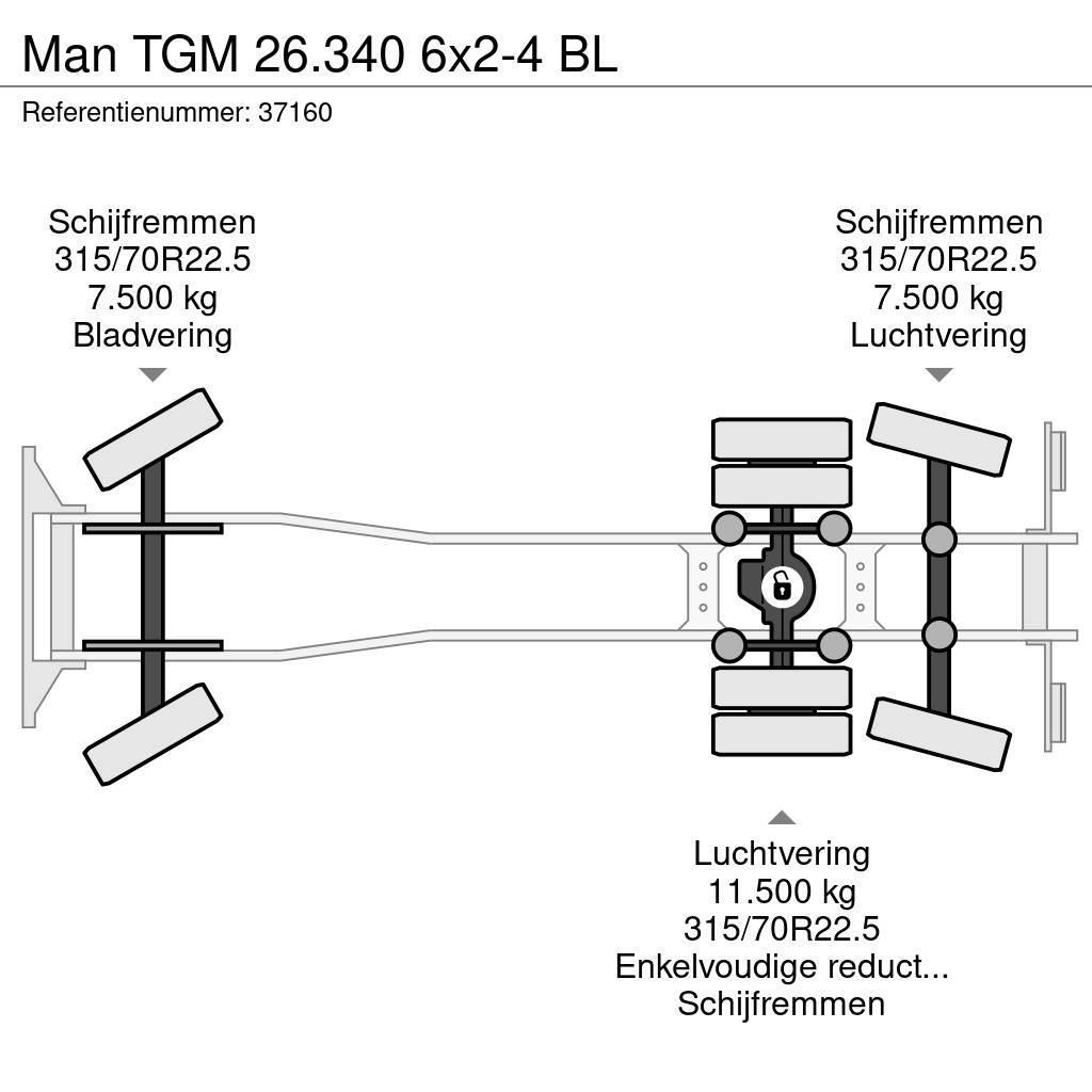 MAN TGM 26.340 6x2-4 BL Hulladék szállítók