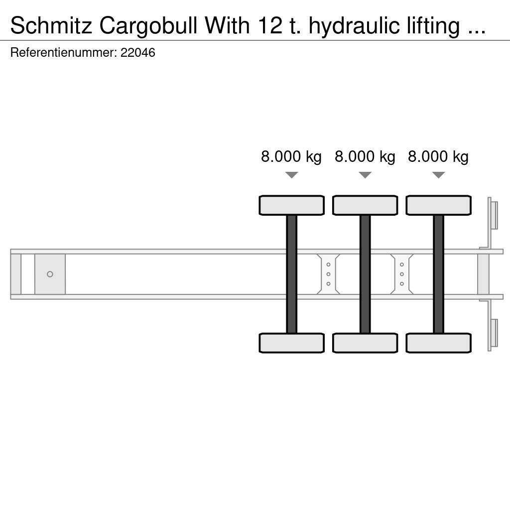 Schmitz Cargobull With 12 t. hydraulic lifting deck for double stock Elhúzható ponyvás félpótkocsik