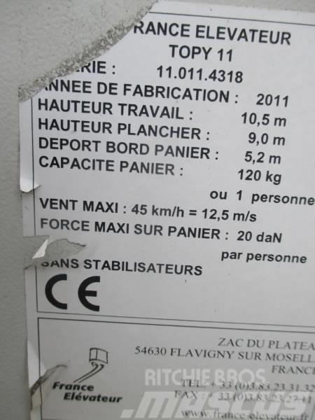 France Elevateur Topy 11 Teherautóra szerelt emelők és állványok