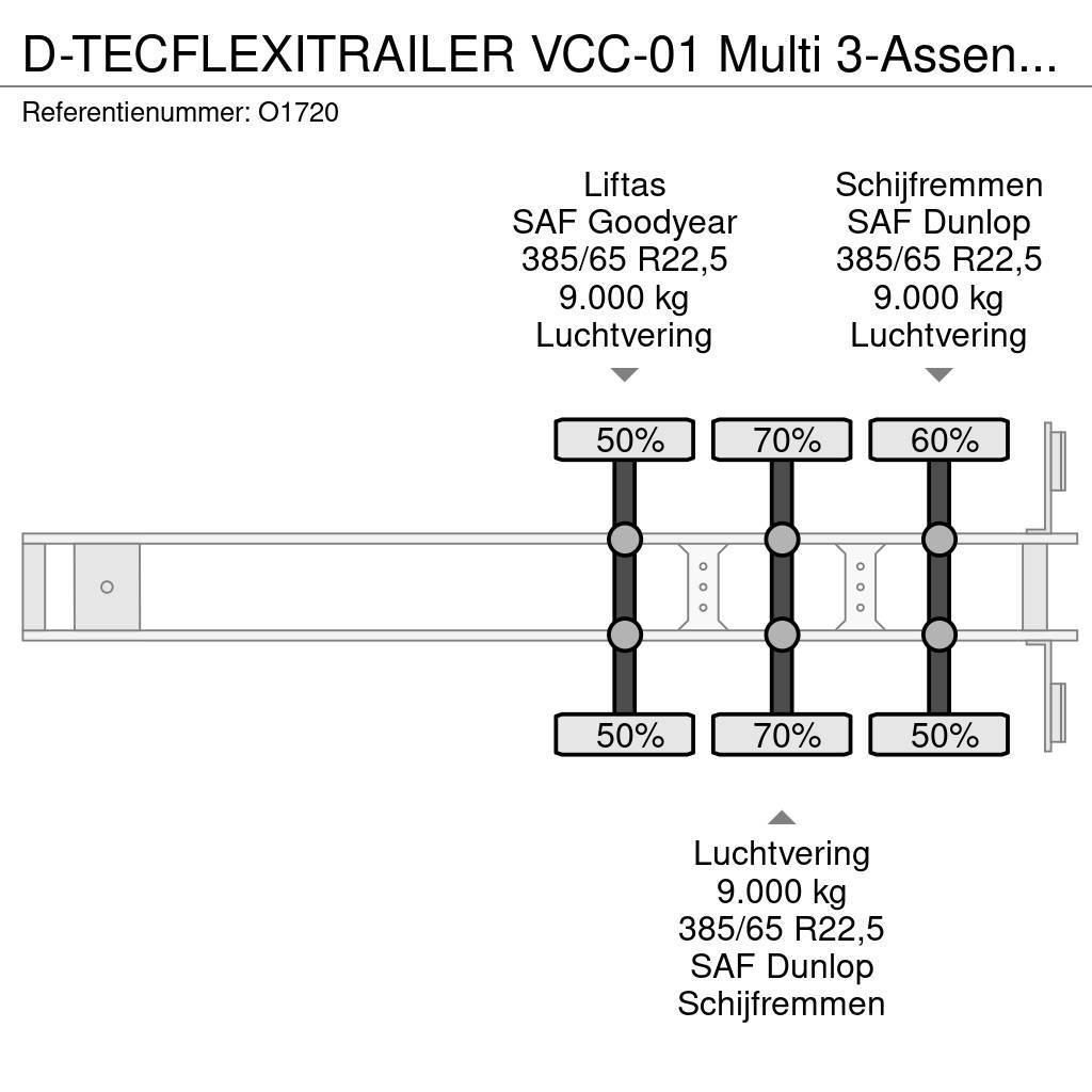 D-tec FLEXITRAILER VCC-01 Multi 3-Assen SAF - Schijfremm Konténerkeret / Konténeremelő félpótkocsik