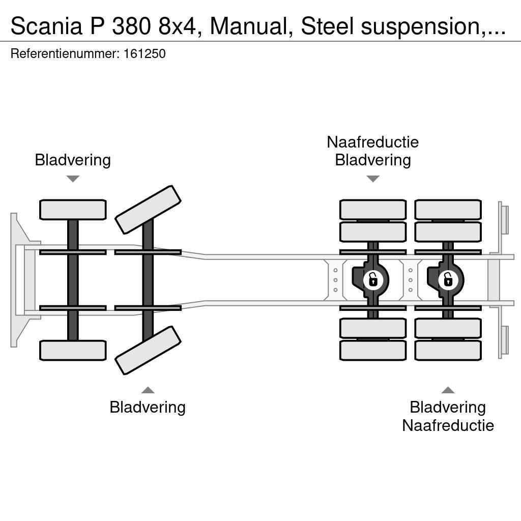 Scania P 380 8x4, Manual, Steel suspension, Liebherr, 9 M Betonkeverők/Betonpumpák