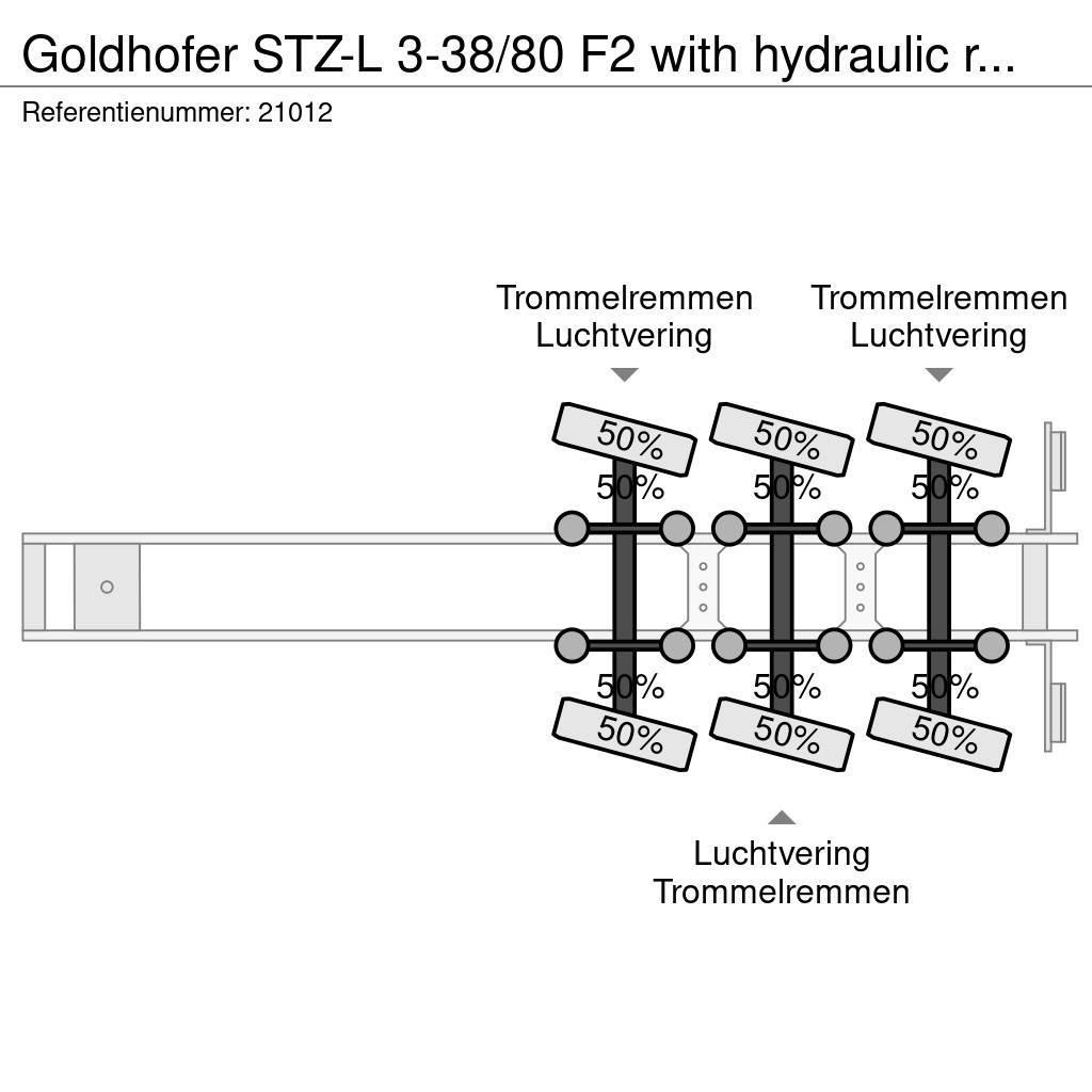 Goldhofer STZ-L 3-38/80 F2 with hydraulic ramps Mélybölcsős félpótkocsik
