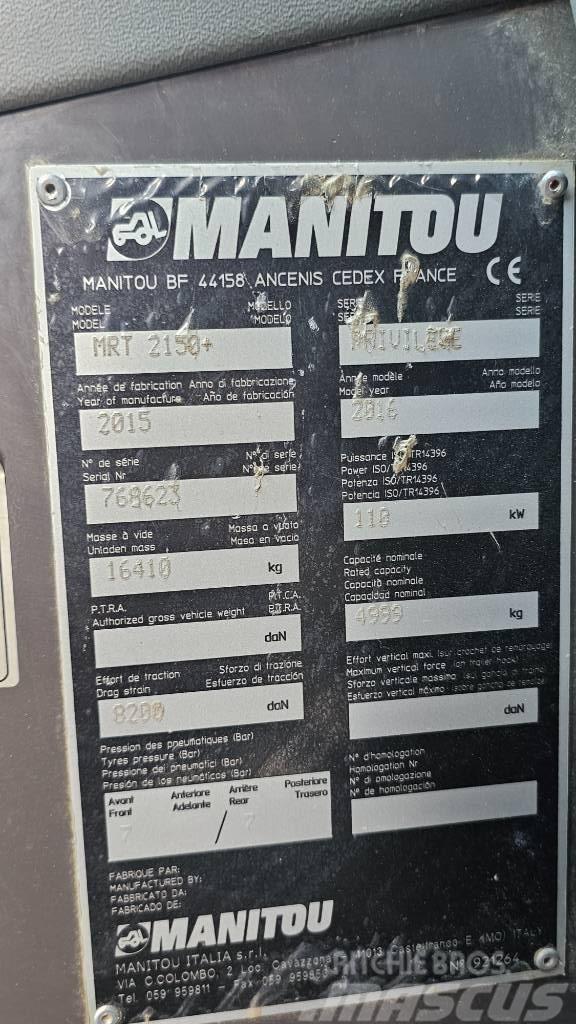 Manitou MRT 2150 Plus Privilege Teleszkópos rakodók