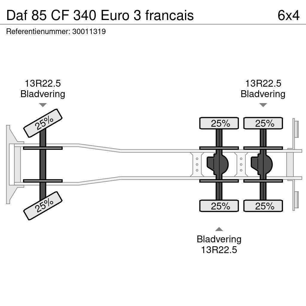 DAF 85 CF 340 Euro 3 francais Platós / Ponyvás teherautók