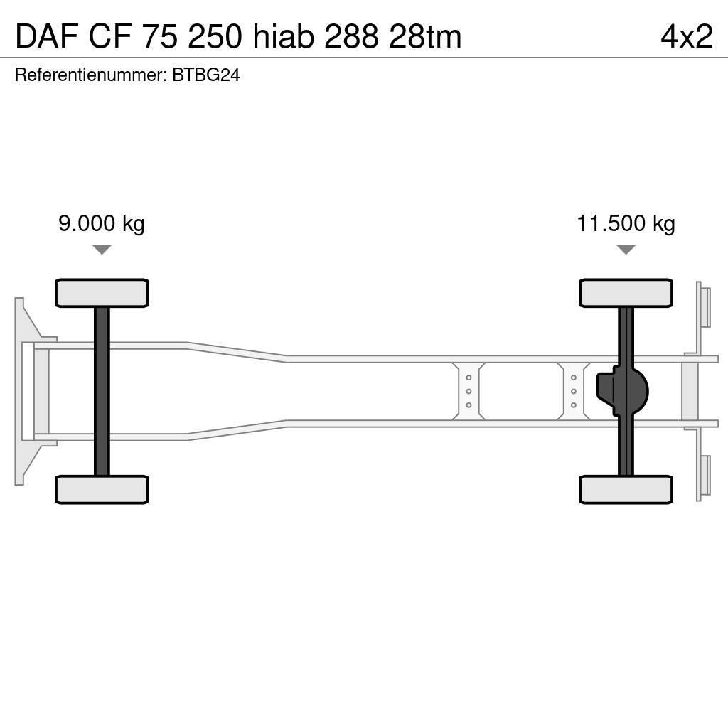 DAF CF 75 250 hiab 288 28tm Terepdaruk