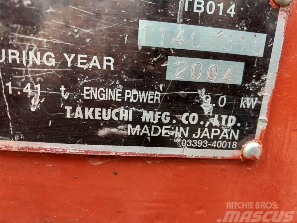 Takeuchi TB014 Mini kotrók < 7t