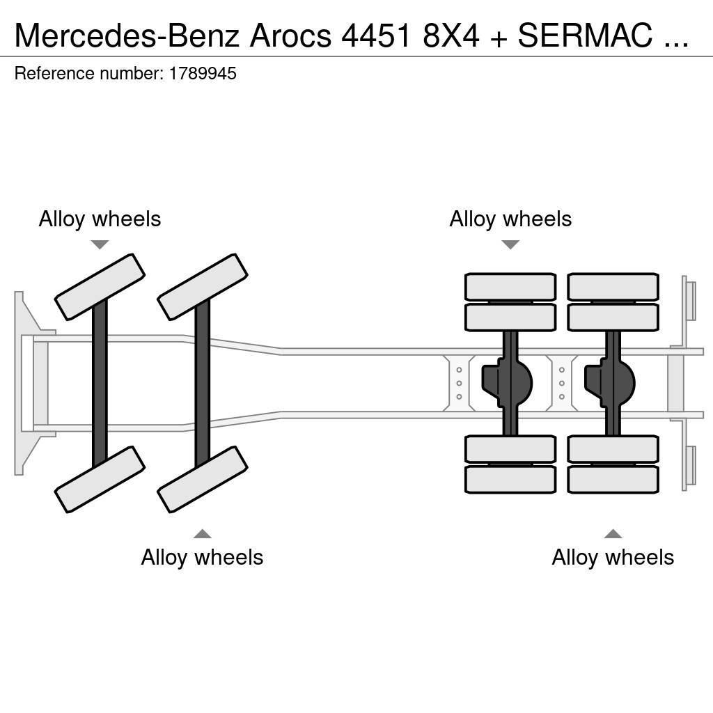 Mercedes-Benz Arocs 4451 8X4 + SERMAC 5RZ51 METER CONCREET PUMP/ Betonpumpák
