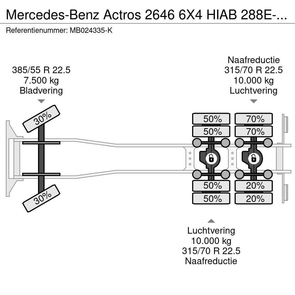 Mercedes-Benz Actros 2646 6X4 HIAB 288E-6 HiPro + FLYJIB 70X + R Terepdaruk