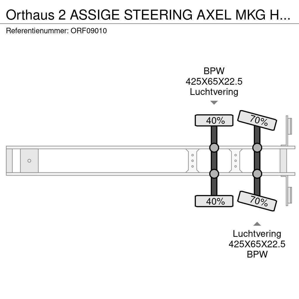 Orthaus 2 ASSIGE STEERING AXEL MKG HLK 330 VG CRANE Platós / Ponyvás félpótkocsik