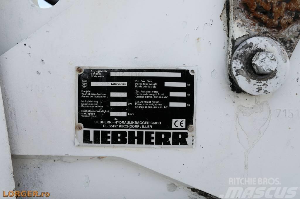 Liebherr A 316 Litronic Gumikerekes kotrók