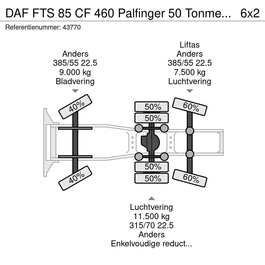 DAF FTS 85 CF 460 Palfinger 50 Tonmeter laadkraan Nyergesvontatók