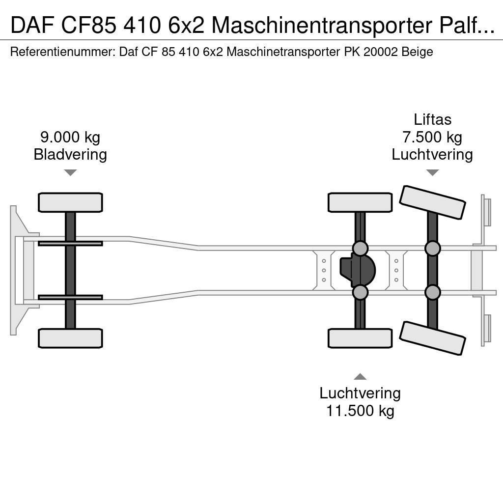 DAF CF85 410 6x2 Maschinentransporter Palfinger PK 200 Járműszállítók
