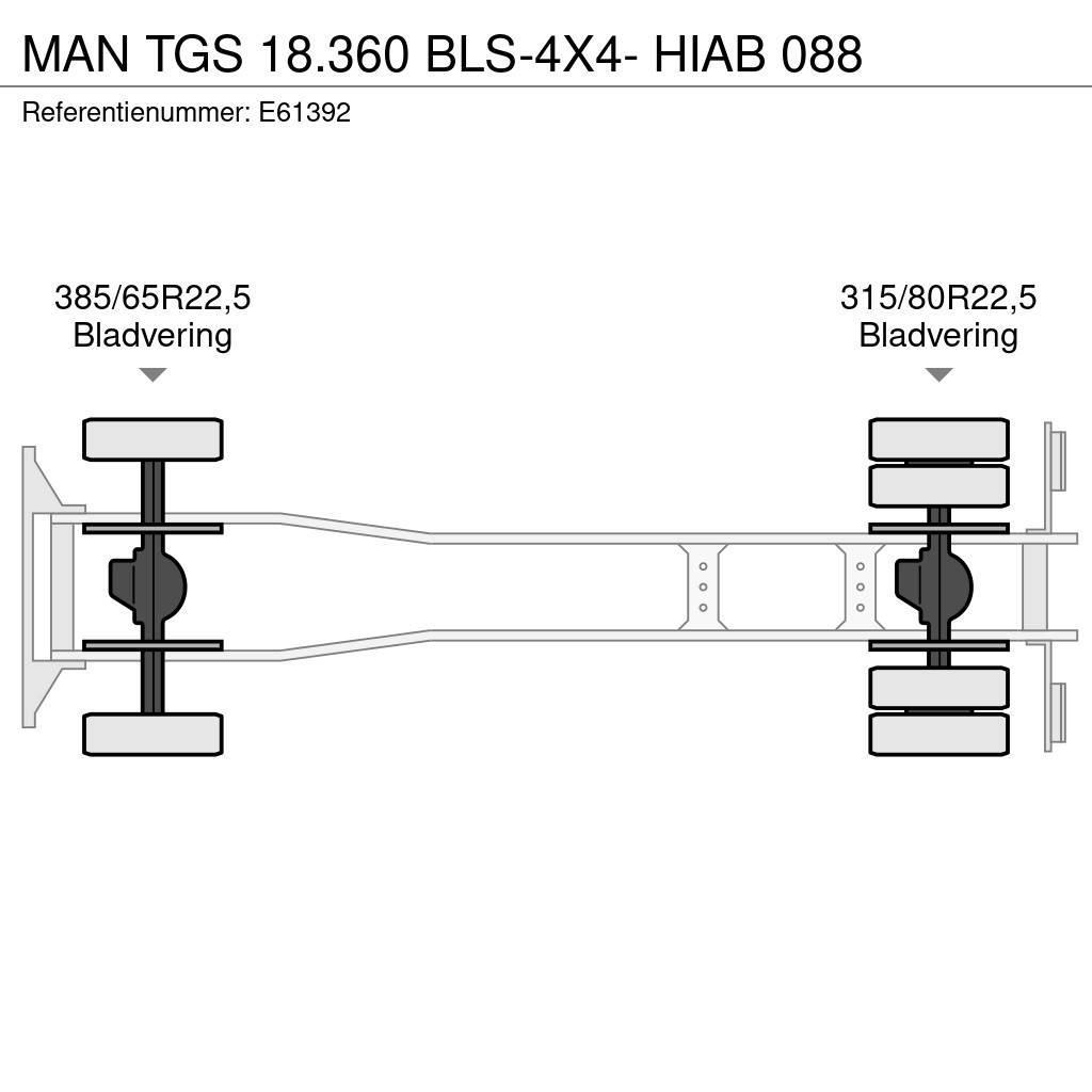 MAN TGS 18.360 BLS-4X4- HIAB 088 Billenő teherautók