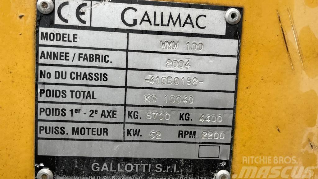 Gallmac WMW 100 Gumikerekes kotrók