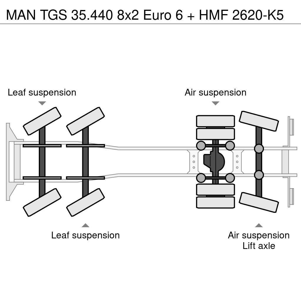 MAN TGS 35.440 8x2 Euro 6 + HMF 2620-K5 Terepdaruk