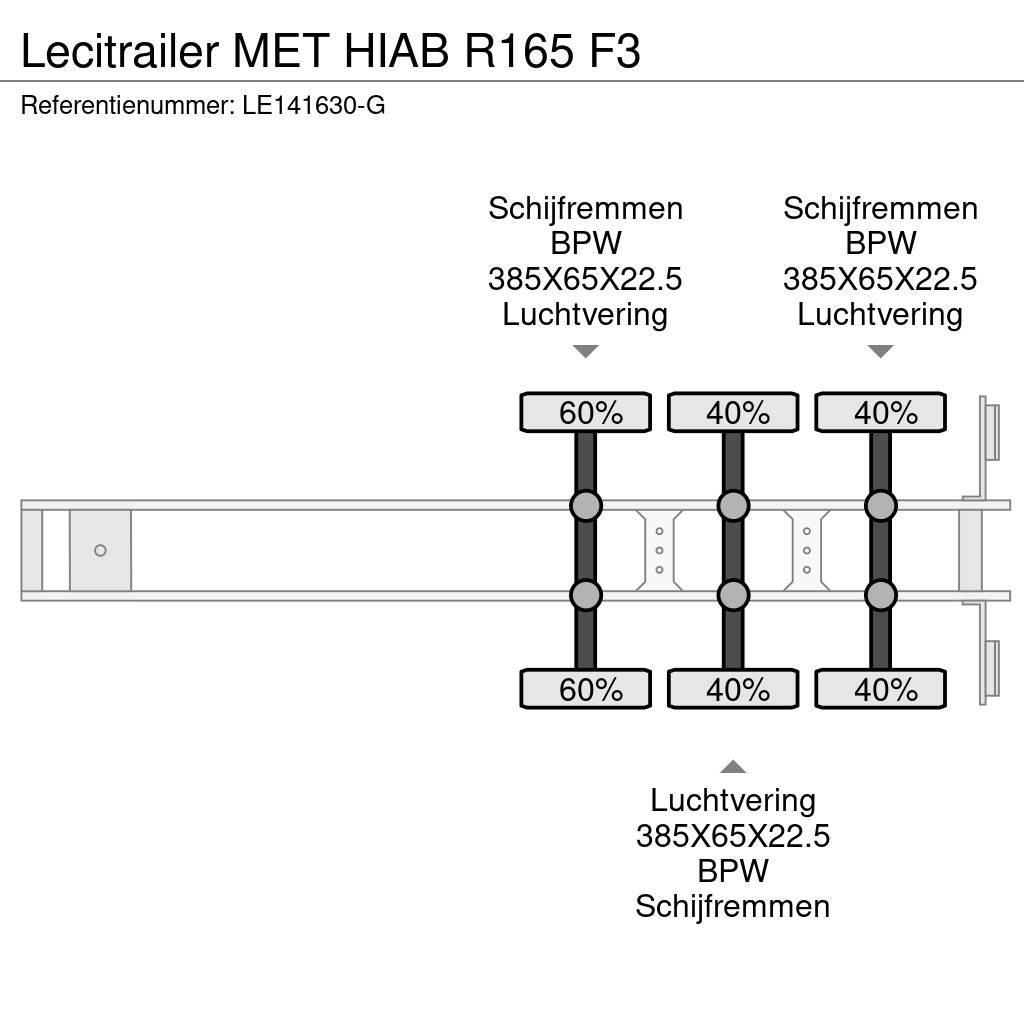 Lecitrailer MET HIAB R165 F3 Platós / Ponyvás félpótkocsik
