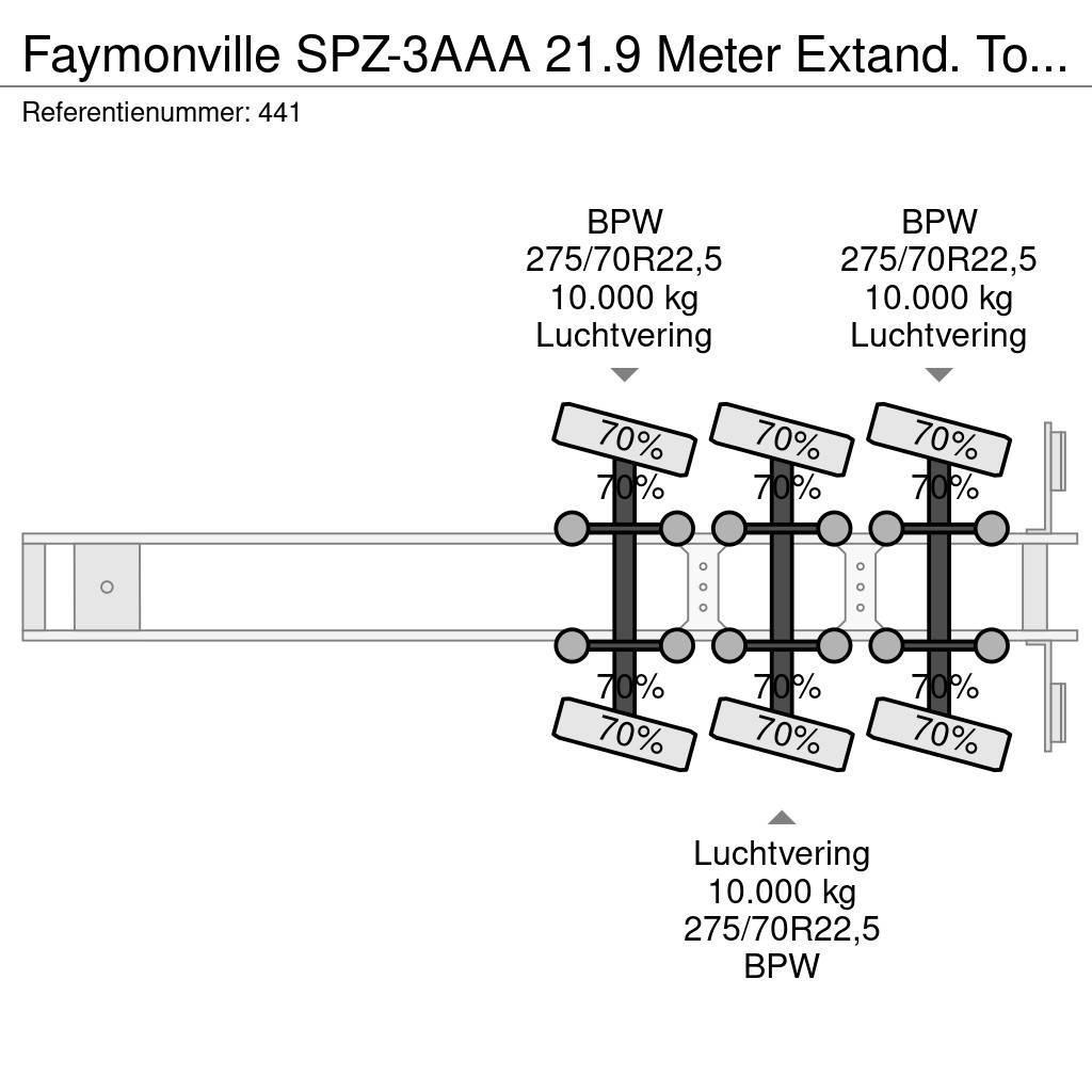 Faymonville SPZ-3AAA 21.9 Meter Extand. Total lenght: 35.5 met Platós / Ponyvás félpótkocsik