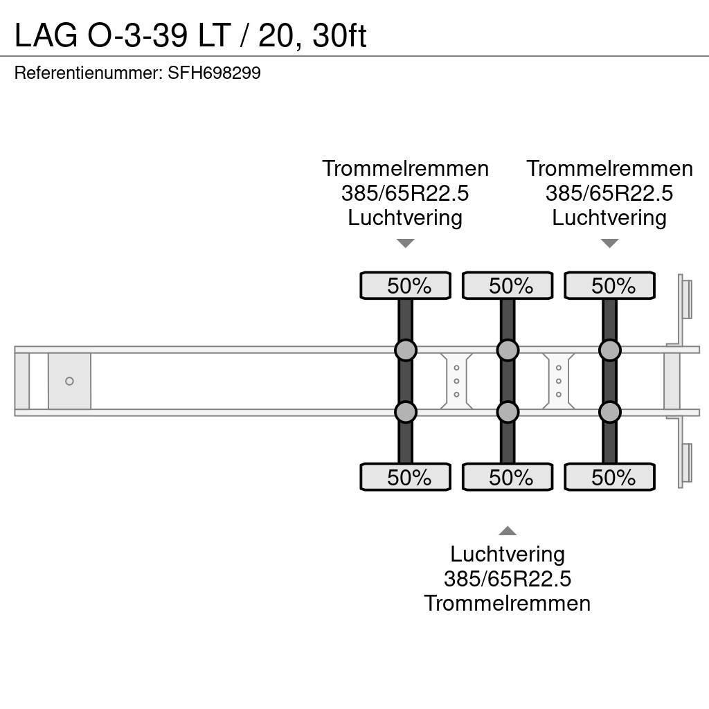 LAG O-3-39 LT / 20, 30ft Konténerkeret / Konténeremelő félpótkocsik