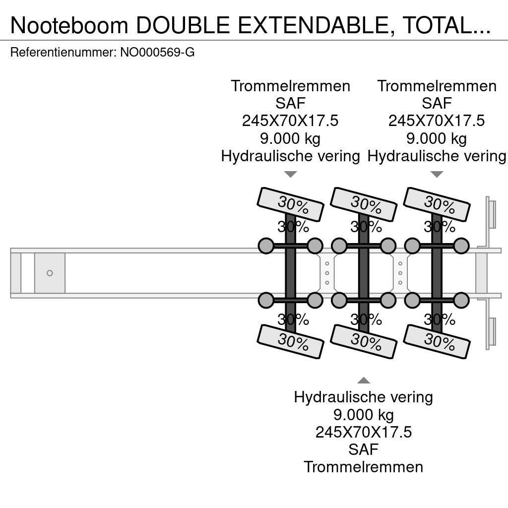 Nooteboom DOUBLE EXTENDABLE, TOTAL 26.53 METERS Mélybölcsős félpótkocsik