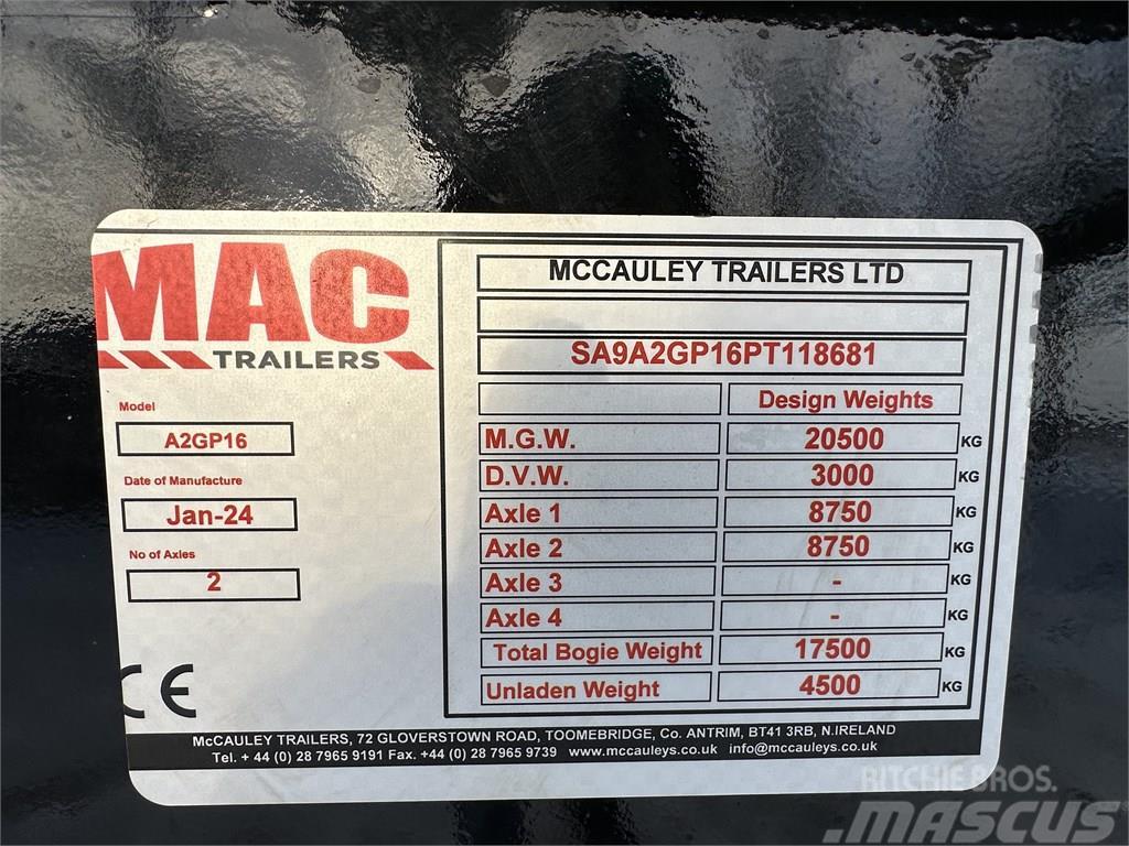 MAC A2GP16 Billenő Mezőgazdasági pótkocsik