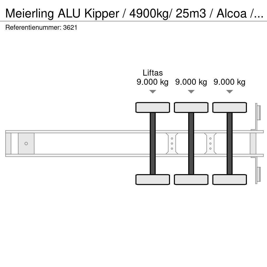 Meierling ALU Kipper / 4900kg/ 25m3 / Alcoa / APK 26-05-2024 Billenő félpótkocsik