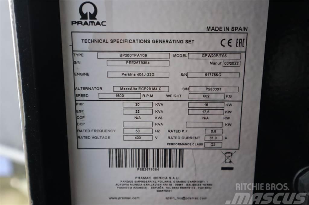 Pramac GPW20P Unused, Valid inspection, *Guarantee! Diese Dízel áramfejlesztők