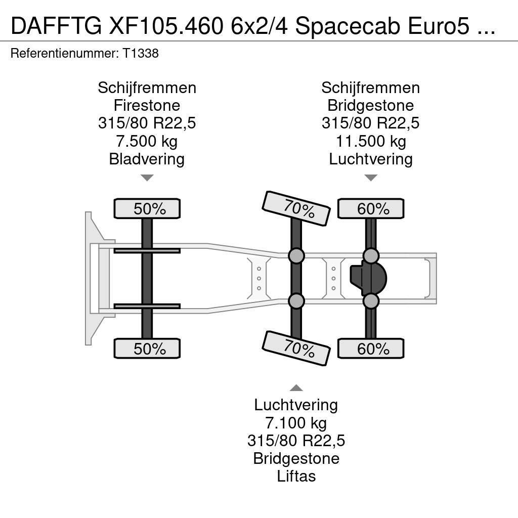 DAF FTG XF105.460 6x2/4 Spacecab Euro5 ATe - Automatic Nyergesvontatók