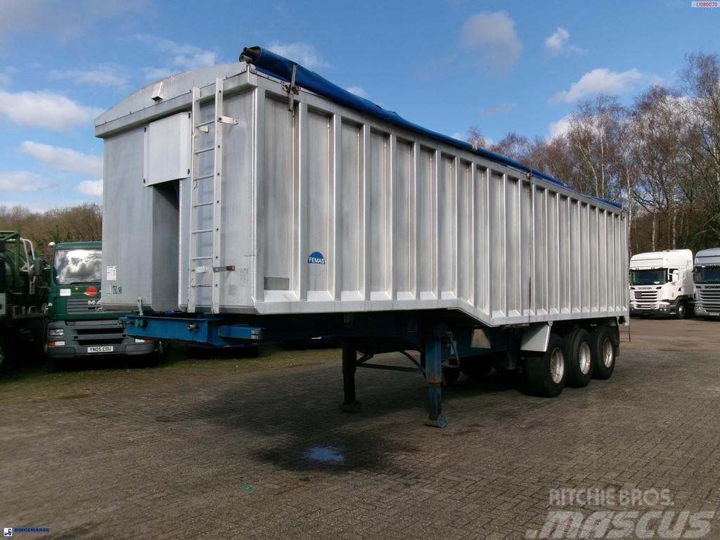 United TRAILERS Tipper trailer alu 52 m3 + tarpaulin Billenő félpótkocsik