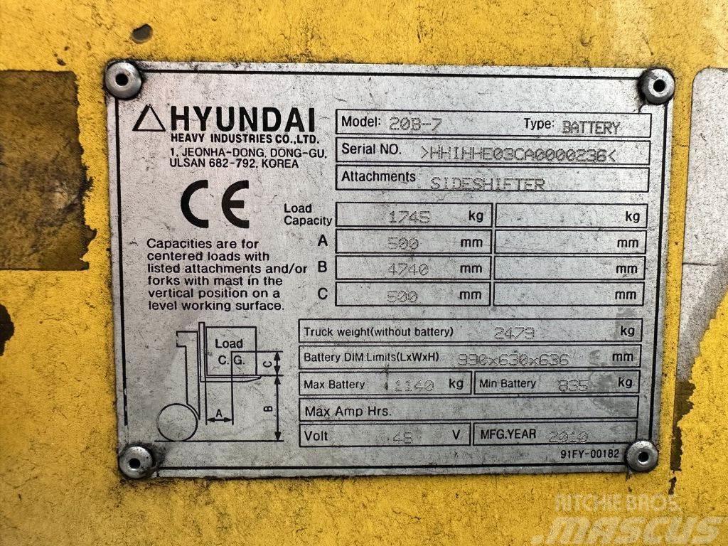 Hyundai 20 B 7 Elektromos targoncák