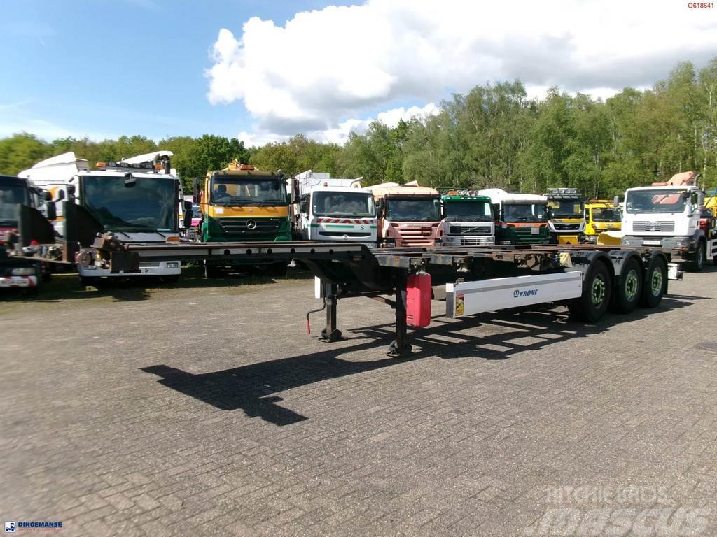 Krone 3-axle container trailer 20-30-40-45 ft DA08LNA Konténerkeret / Konténeremelő félpótkocsik