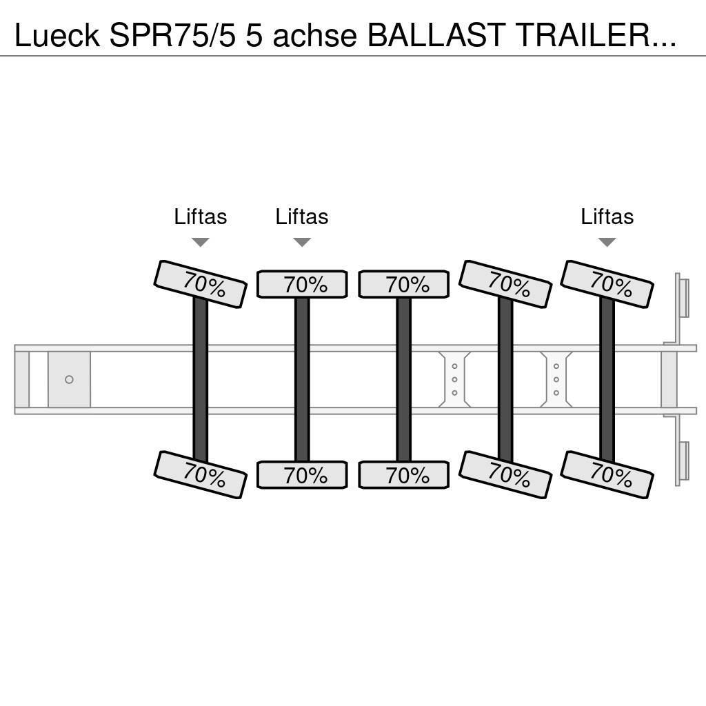 Lueck SPR75/5  5 achse BALLAST TRAILER 3x STEERAXLE!! Platós / Ponyvás félpótkocsik
