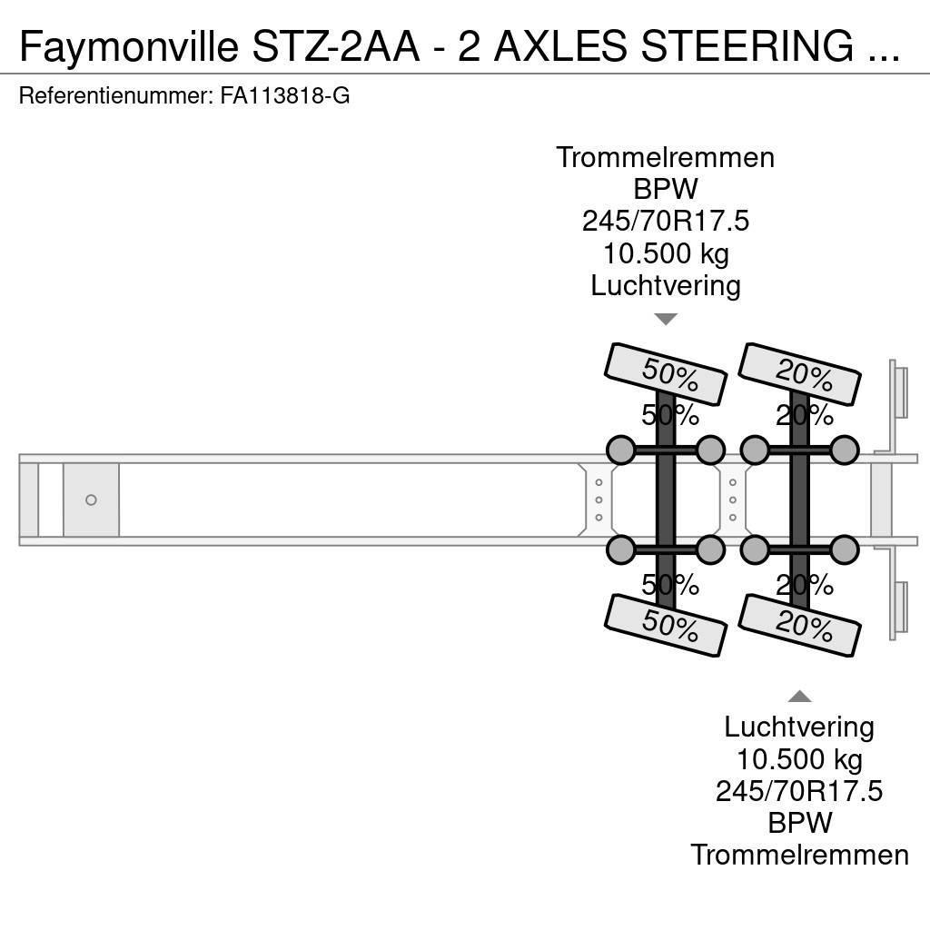 Faymonville STZ-2AA - 2 AXLES STEERING - BED: 7,40 + 3,55 METE Mélybölcsős félpótkocsik
