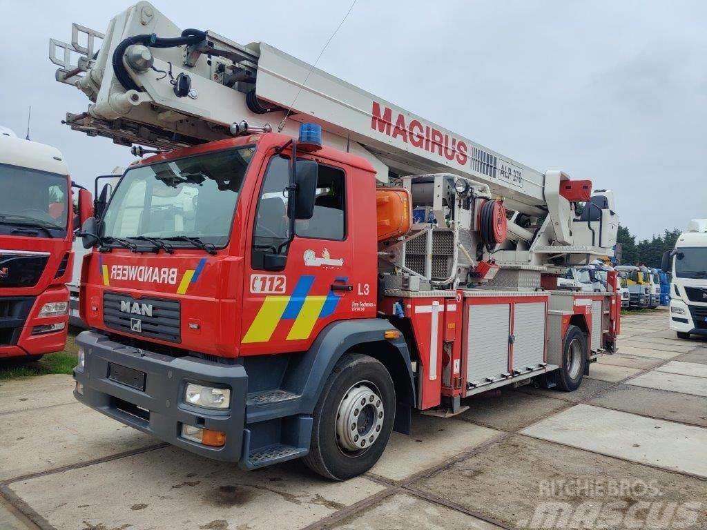 MAN 18.284 Magirus Hoogwerker / Firetruck / Ladderwage Tűzoltó