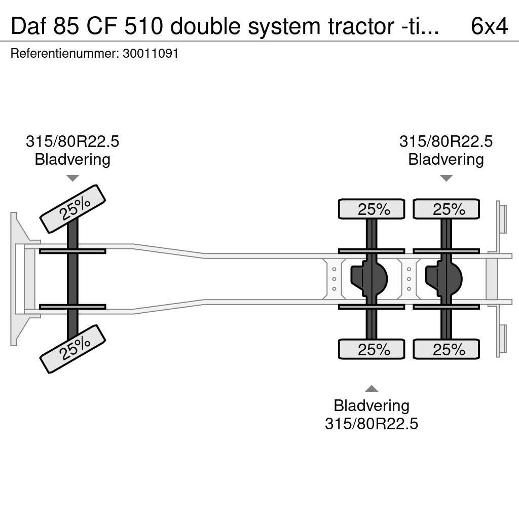 DAF 85 CF 510 double system tractor -tipper Konténer keretes / Konténeres teherautók