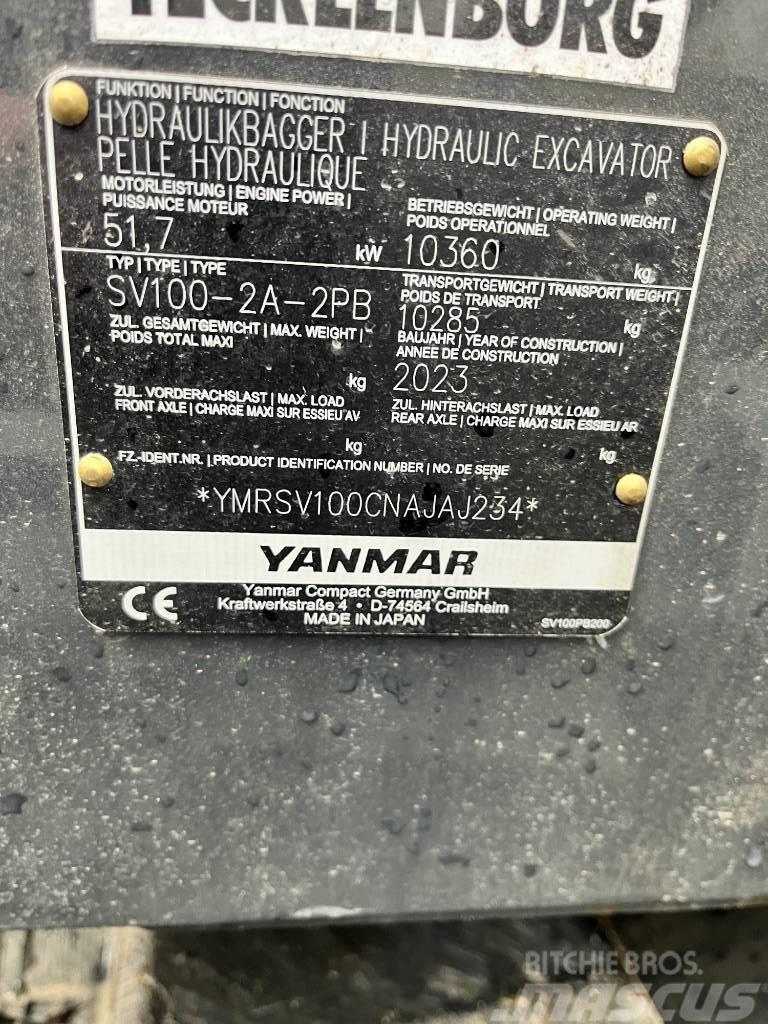 Yanmar SV100-2A 2PB Verstellausleger Powertilt HS08 Közepes (midi) kotrók 7 t - 12 t