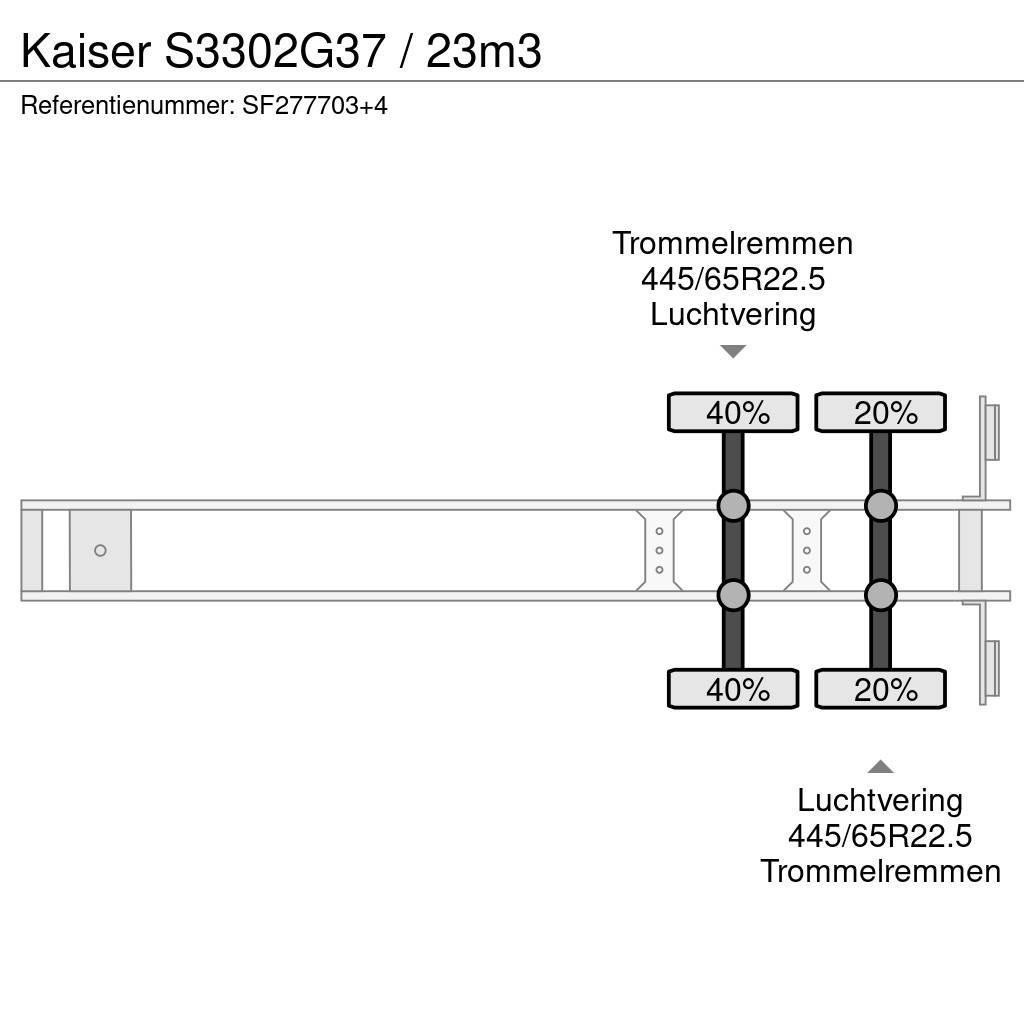 Kaiser S3302G37 / 23m3 Billenő félpótkocsik