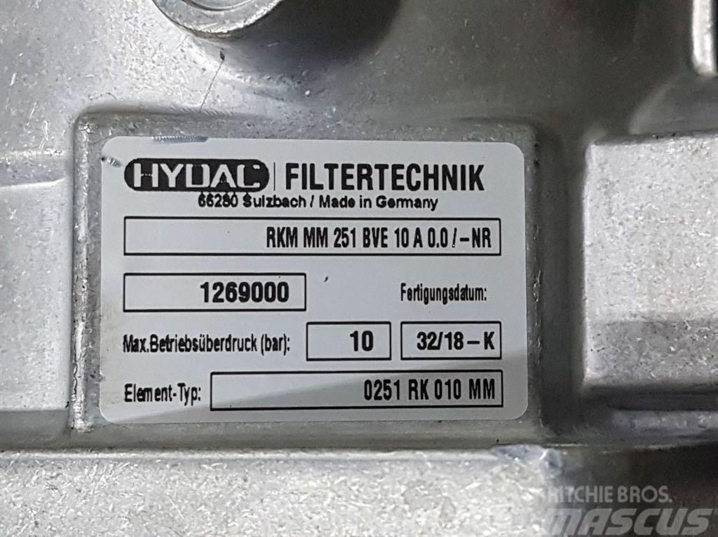  Hydac RKM MM 251 BVE 10 A 0.0/-NR-1269000-Filter Hidraulika