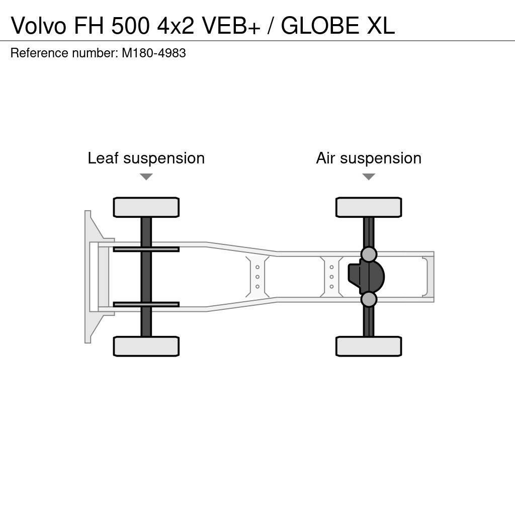 Volvo FH 500 4x2 VEB+ / GLOBE XL Nyergesvontatók