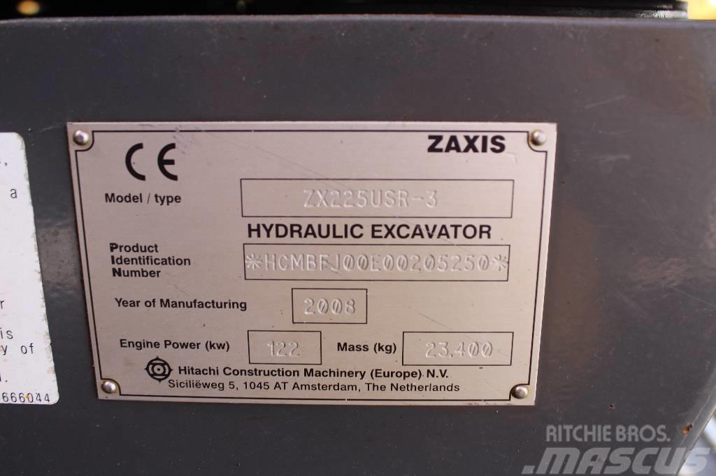 Hitachi ZX 225 USR LC-3 / Pyörittäjä, Kauha, Rasvari, YM! Lánctalpas kotrók