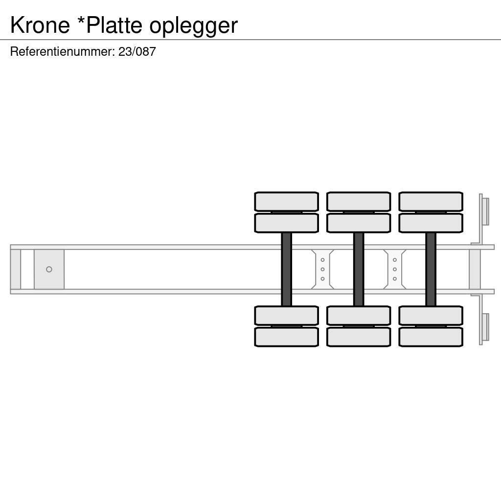 Krone *Platte oplegger Platós / Ponyvás félpótkocsik